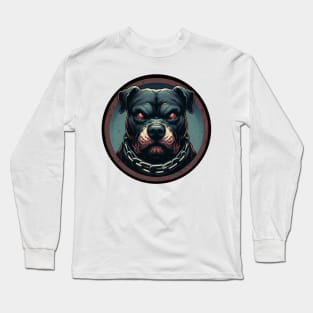 scary pitbull Long Sleeve T-Shirt